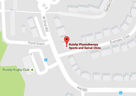How to find Ruislip Physiotherapy on a map.